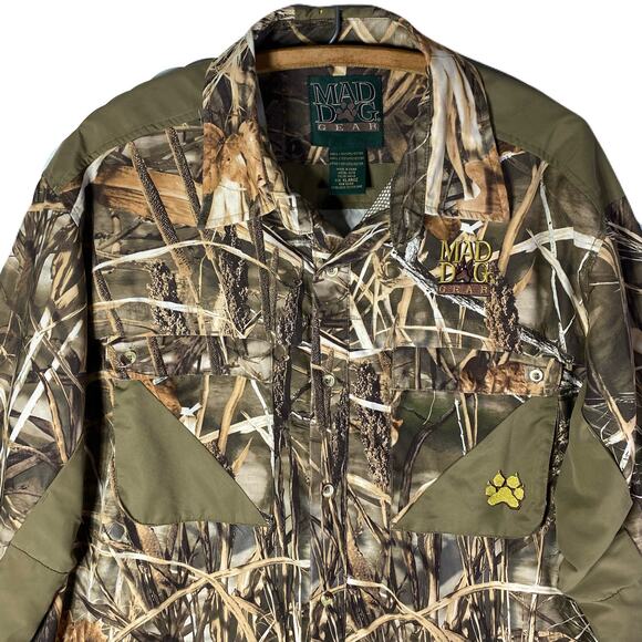 MAD DOG GEAR Camoflauge LongSleeve Casual Dress Shirt Mens Size XL - Picture 1 of 11